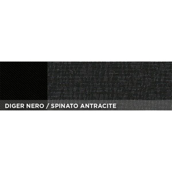 COPRISEDILI ANTERIORI PERSONALIZZATI LANCIA YPSILON 11 TESS. MISTO COTONE NERO/ANTRACITE - immagine 3